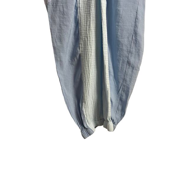 Paradised Blue Colorblock Long Sleeve Sporty Zip Up Jumpsuit Size Medium - Picture 12 of 16